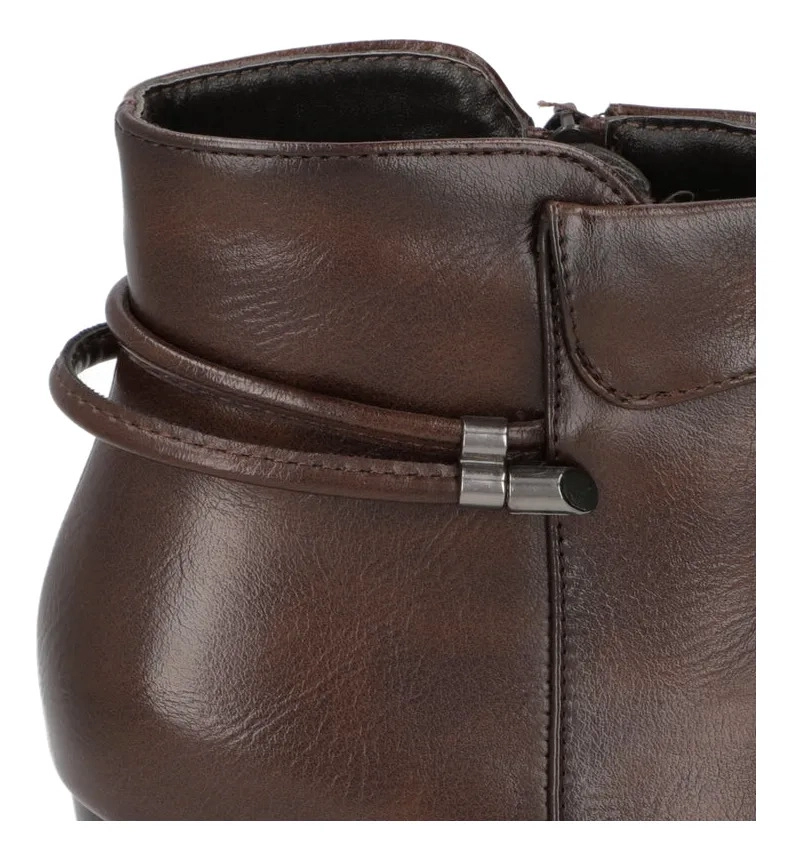 BOTIN MUJER TACO ANCHO CAFE  DORETTE - 5
