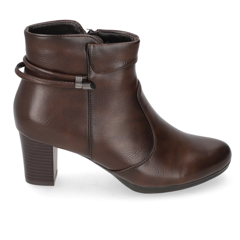 BOTIN MUJER TACO ANCHO CAFE  DORETTE - 7