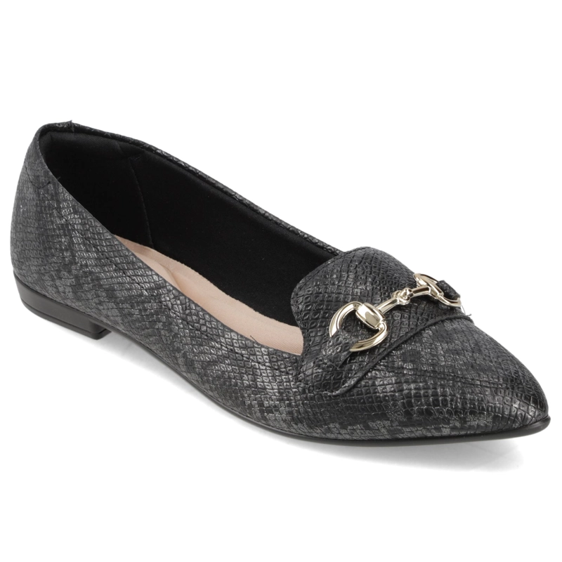 BALLERINA VIZZANO CROCO NEGRO - 1