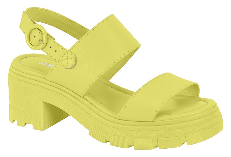 SANDALIA TACO MUJER MOLECA AMARILLO - 3
