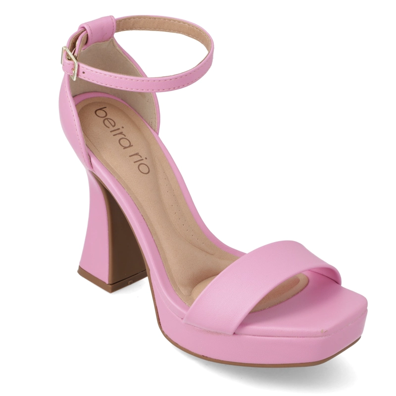 SANDALIA TACO ANCHO 10 CM BEIRA RIO ECO CUERO ROSADO - 7