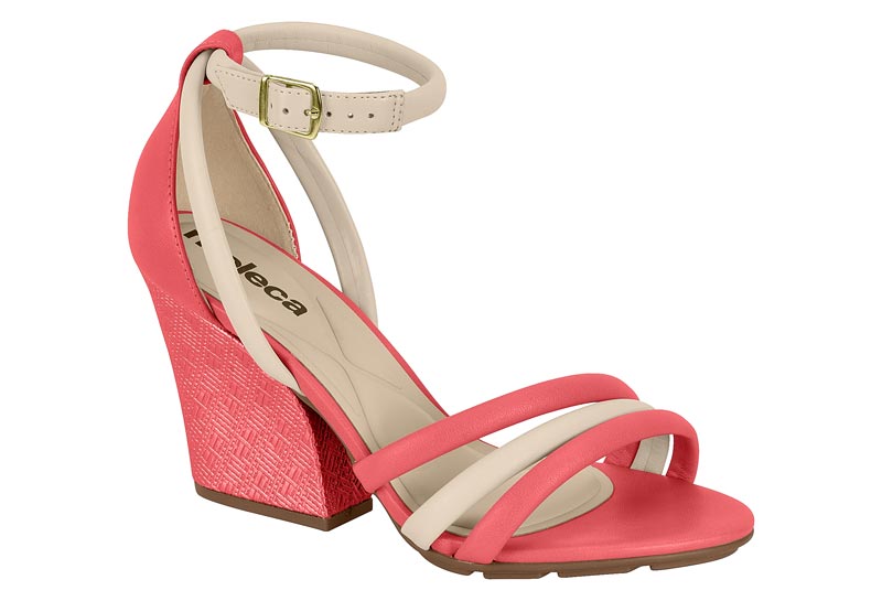 SANDALIA TACO MUJER MOLECA ROSADO - 1