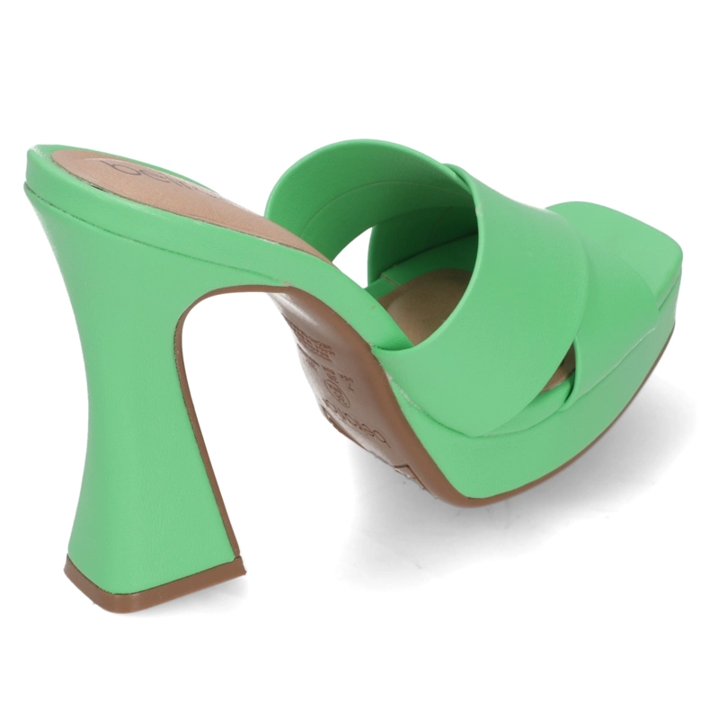 SANDALIA TACO ANCHO 10 CM BEIRA RIO ECO CUERO VERDE - 4