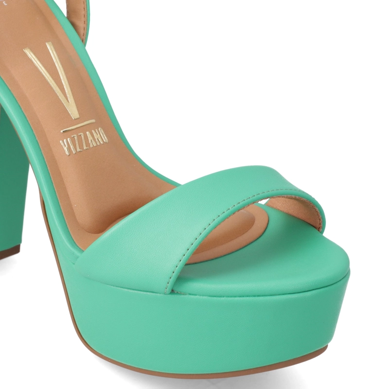 SANDALIA PLATAFORMA VIZZANO ECO CUERO VERDE - 5