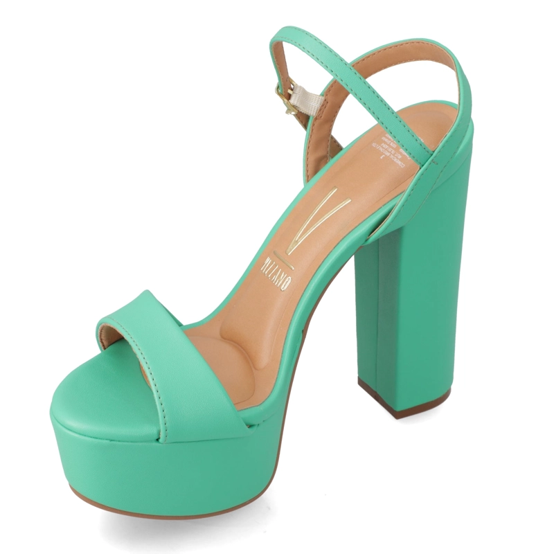 SANDALIA PLATAFORMA VIZZANO ECO CUERO VERDE - 9
