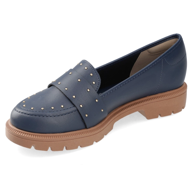 MOCASINES AZUL MARINO CON TACHAS BEIRA RIO - 4