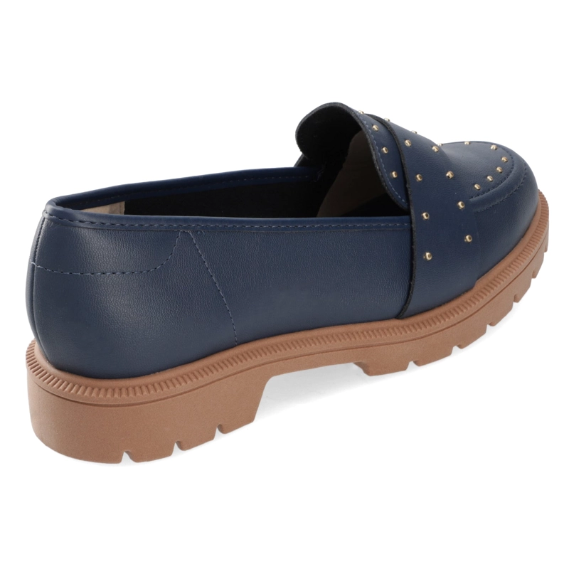 MOCASINES AZUL MARINO CON TACHAS BEIRA RIO - 5