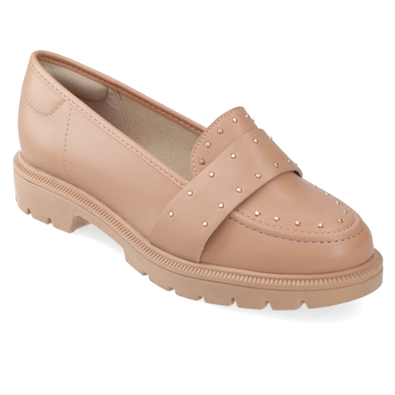 MOCASINES NUDE CON TACHAS BEIRA RIO - 1