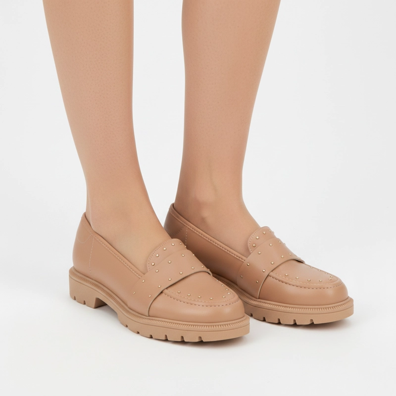 MOCASINES NUDE CON TACHAS BEIRA RIO - 2