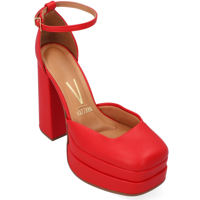 MAXI PLATAFORMA ECO CUERO ROJO - 1