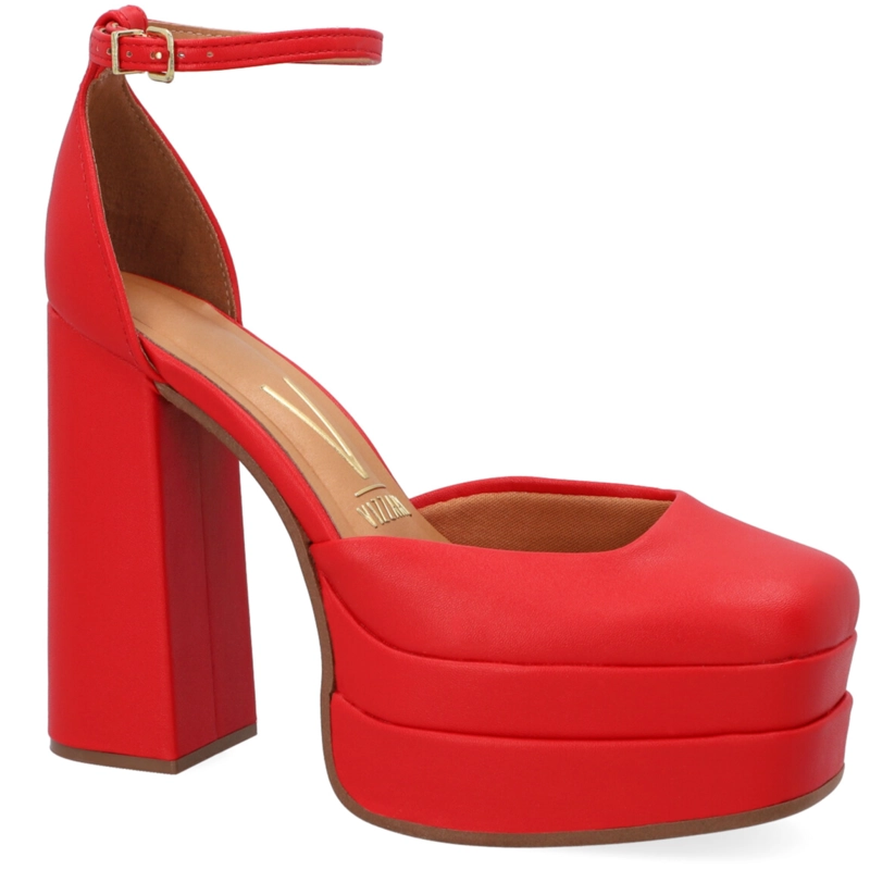 MAXI PLATAFORMA ECO CUERO ROJO - 2