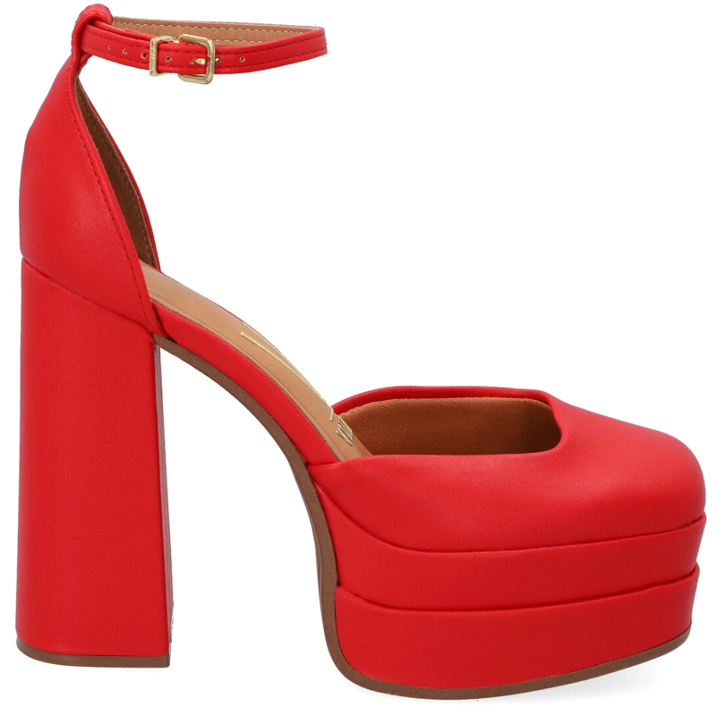 MAXI PLATAFORMA ECO CUERO ROJO - 4