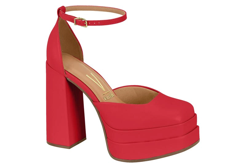MAXI PLATAFORMA ECO CUERO ROJO - 6