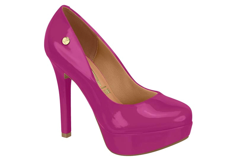 ZAPATO TACO PLATAFORMA EFECTO CHAROL MAGENTA - 3