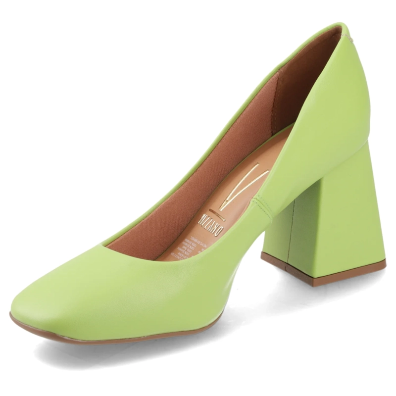 TACONES MUJER VIZZANO ECO CUERO VERDE ANCHO 10 CM - 4