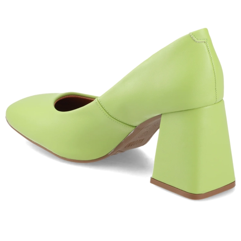 TACONES MUJER VIZZANO ECO CUERO VERDE ANCHO 10 CM - 6