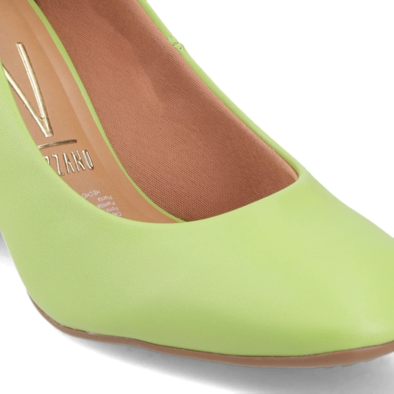 TACONES MUJER VIZZANO ECO CUERO VERDE ANCHO 10 CM - 7