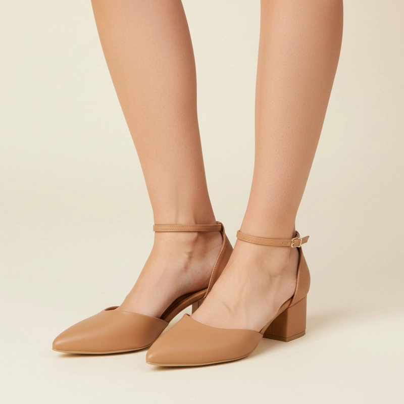 ZAPATO TACO ANCHO VIZZANO CAMEL - 2