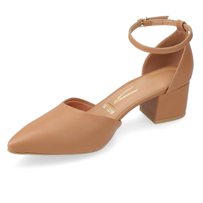 ZAPATO TACO ANCHO VIZZANO CAMEL - 4