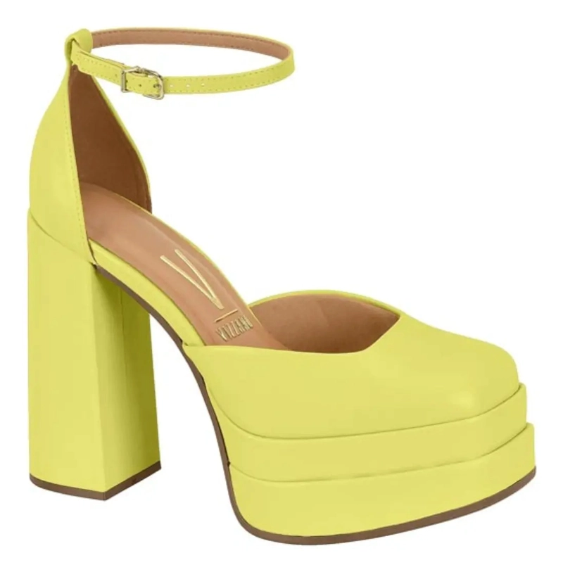 MAXI PLATAFORMA ECO CUERO AMARILLO - 1