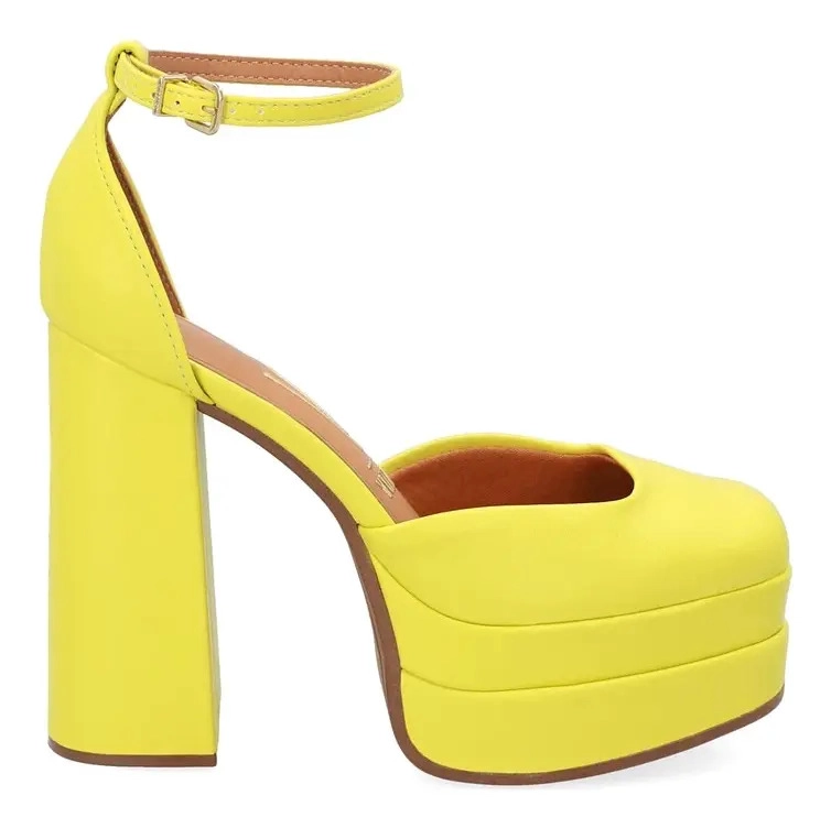 MAXI PLATAFORMA ECO CUERO AMARILLO - 2