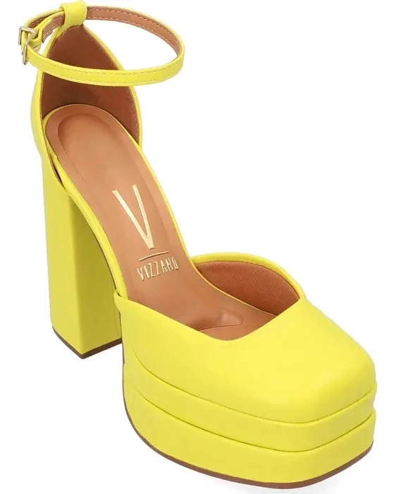 MAXI PLATAFORMA ECO CUERO AMARILLO - 4