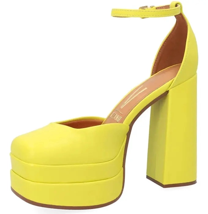 MAXI PLATAFORMA ECO CUERO AMARILLO - 5