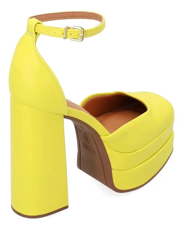MAXI PLATAFORMA ECO CUERO AMARILLO - 6