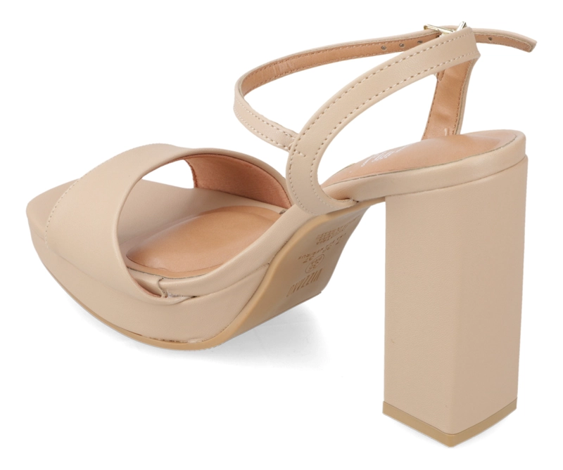 SANDALIA FIESTA TACO ANCHO BEIGE VIZZANO MUJER - 4