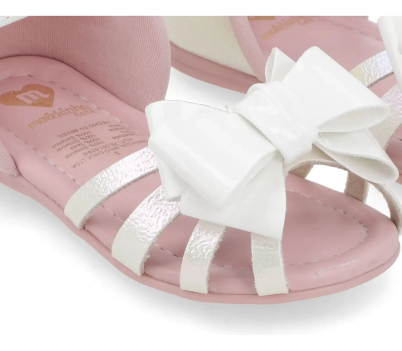 SANDALIAS MOLEKINHA NIÑAS BLANCO ROSADO - 1