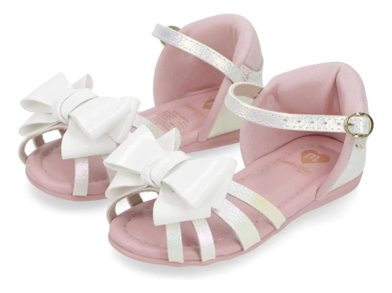 SANDALIAS MOLEKINHA NIÑAS BLANCO ROSADO - 3