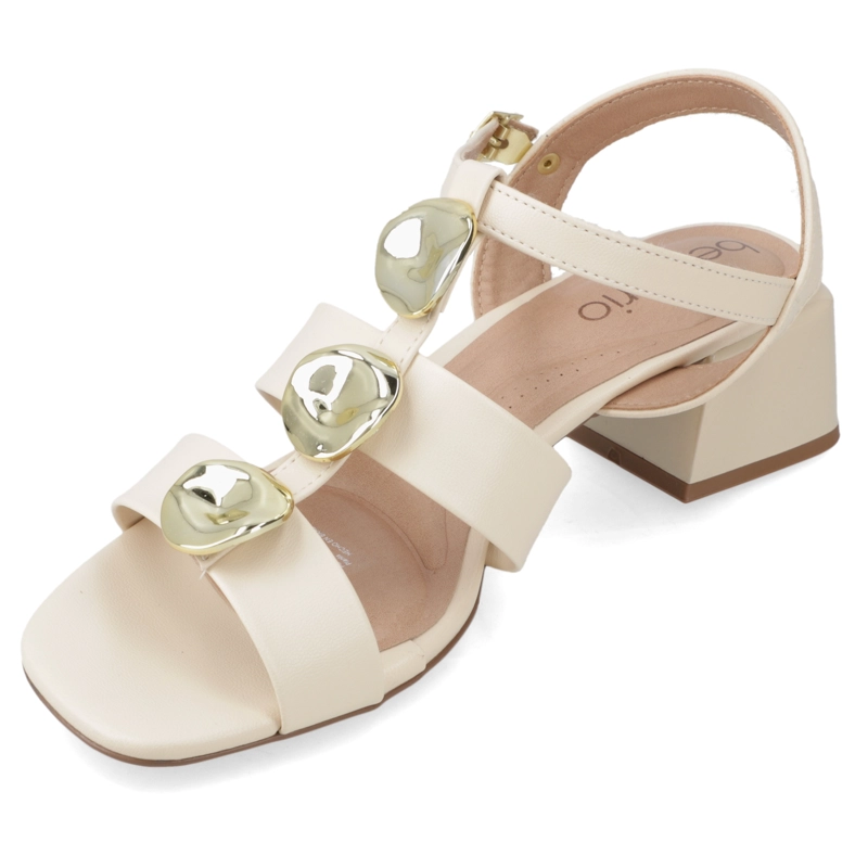 SANDALIA TACO MUJER BEIRA RIO CREMA - 4