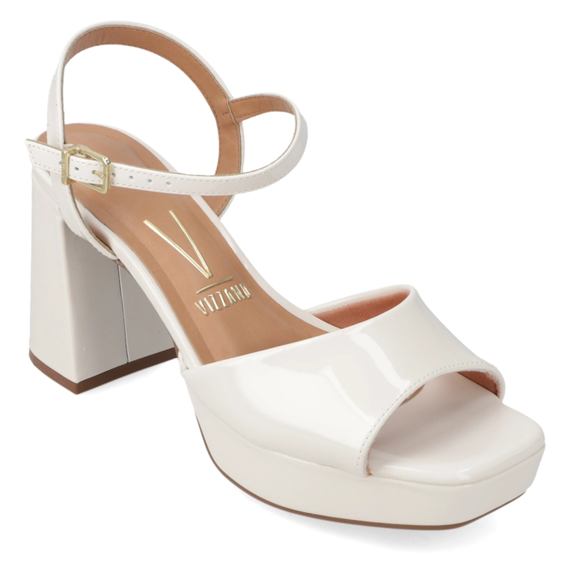 SANDALIA TACO MUJER VIZZANO BLANCO - 1