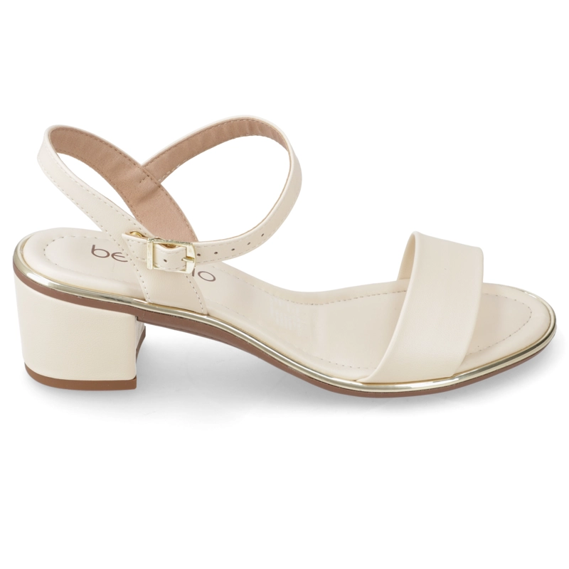 SANDALIA TACO MUJER BEIRA RIO CREMA - 2
