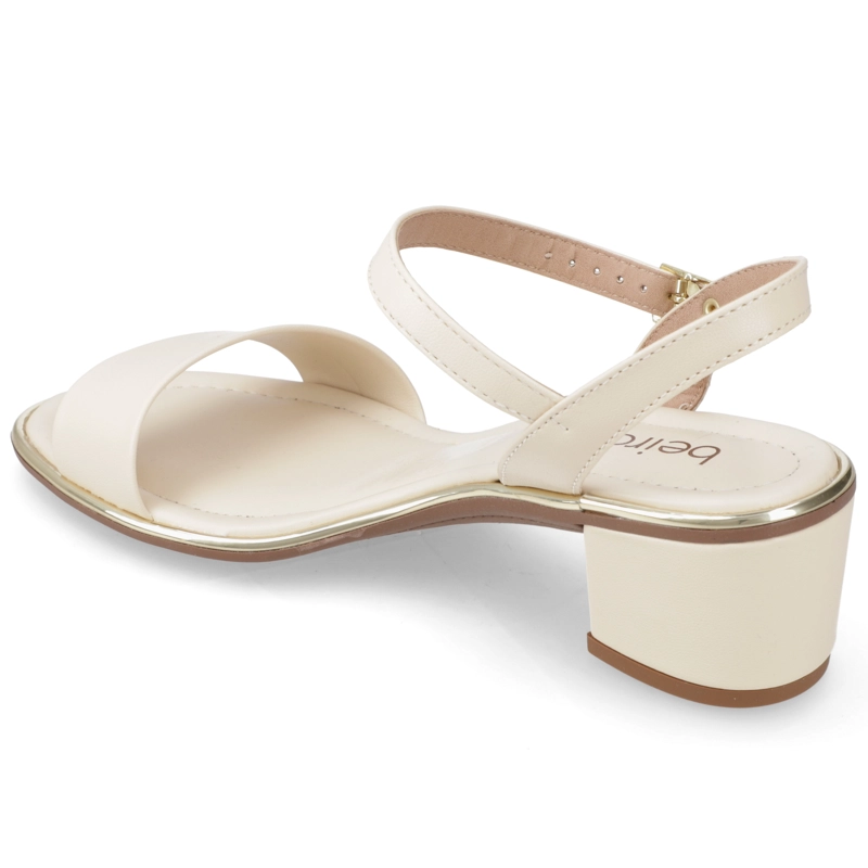 SANDALIA TACO MUJER BEIRA RIO CREMA - 3