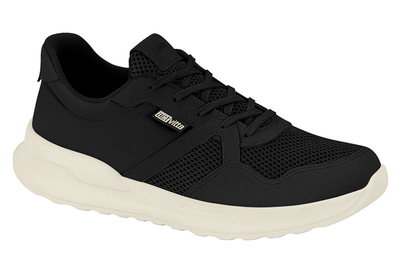 ZAPATILLA CASUAL HOMBRE ACTIVITTA MALLA NEGRO - 7