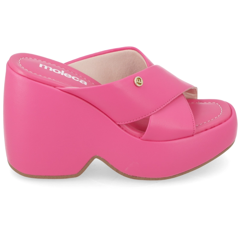 SANDALIA TACO MUJER MOLECA FUCSIA - 2
