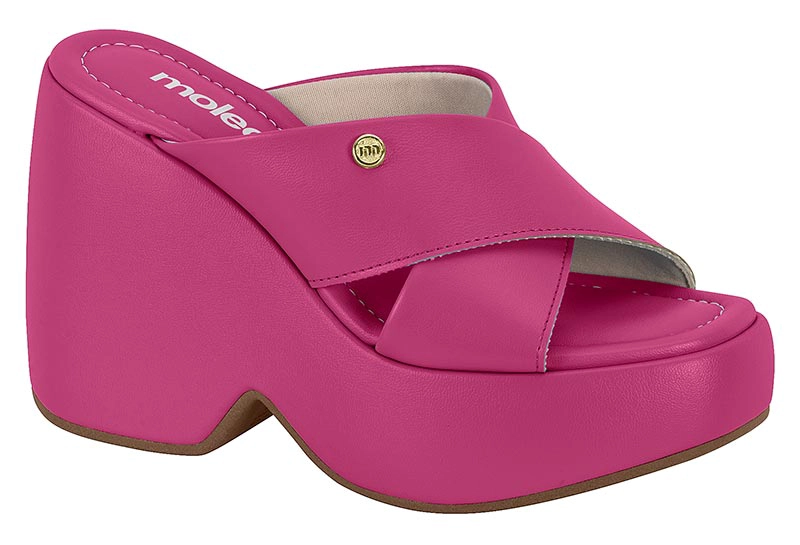 SANDALIA TACO MUJER MOLECA FUCSIA - 7