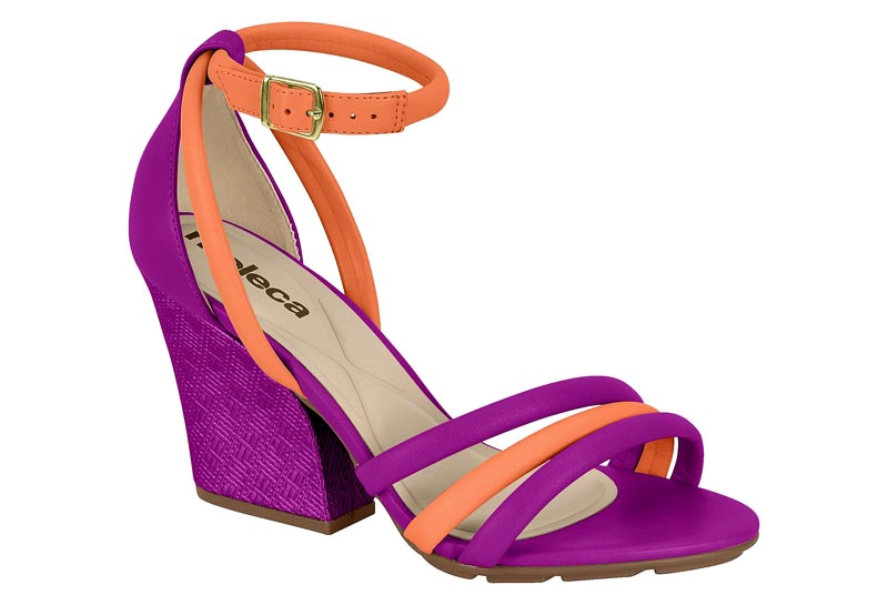 SANDALIA TACO MUJER MOLECA MAGENTA - 2