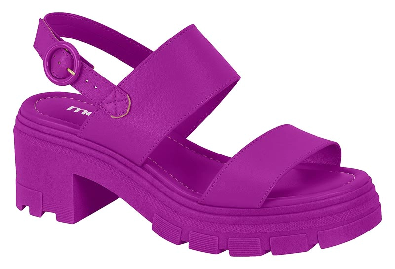 SANDALIA TACO MUJER MOLECA FUCSIA - 1