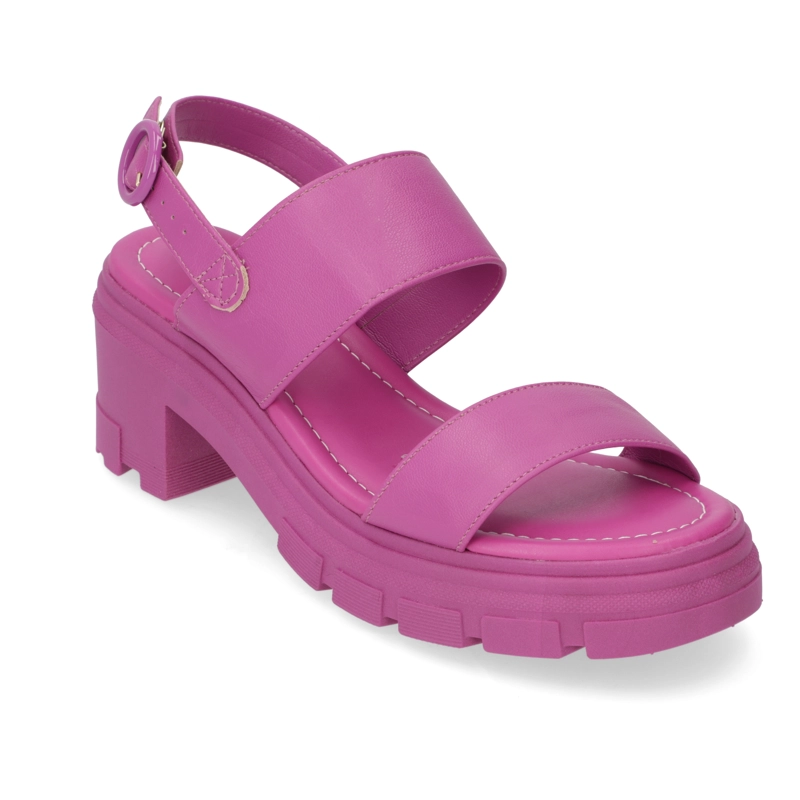SANDALIA TACO MUJER MOLECA FUCSIA - 2