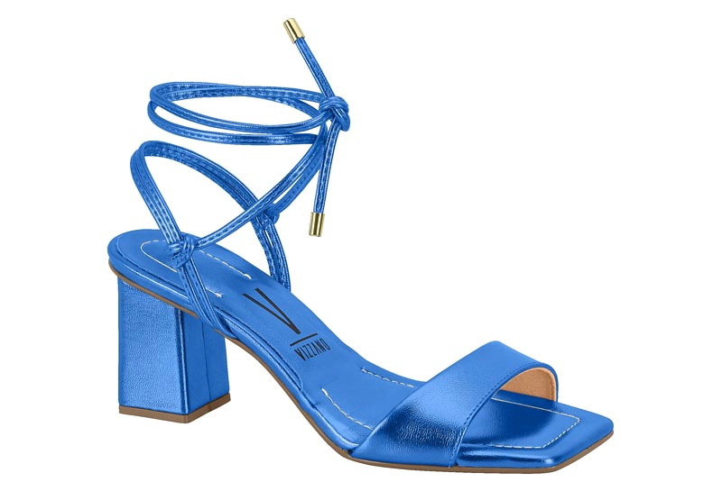 SANDALIA TACO MUJER VIZZANO AZUL - 2
