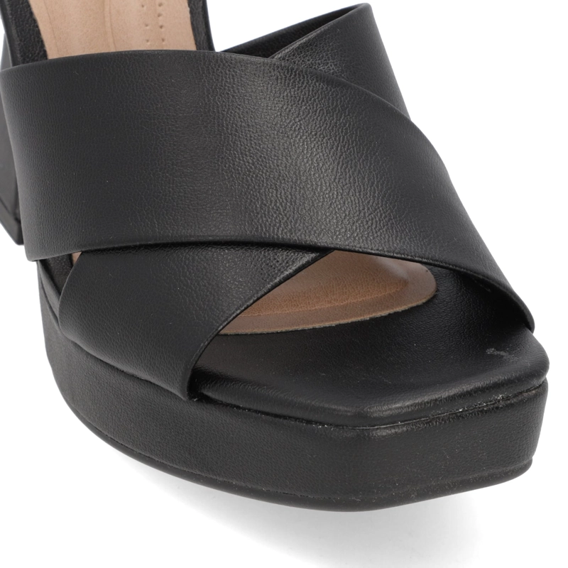 SANDALIA TACO ANCHO 10 CM BEIRA RIO ECO CUERO NEGRO - 5