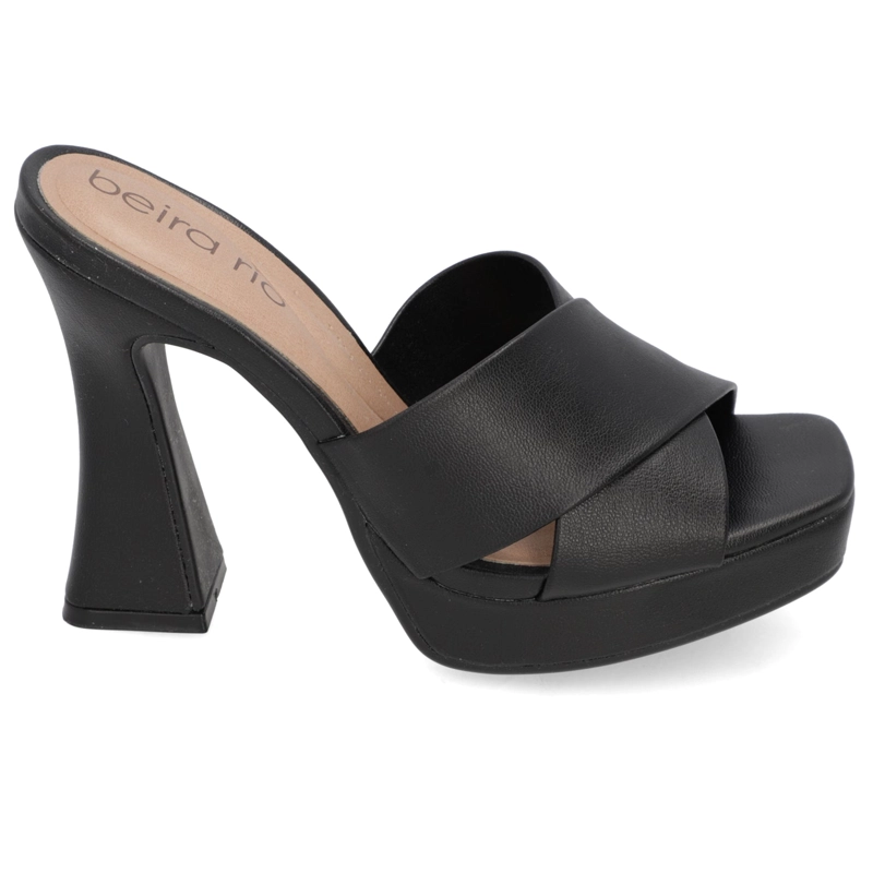 SANDALIA TACO ANCHO 10 CM BEIRA RIO ECO CUERO NEGRO - 8