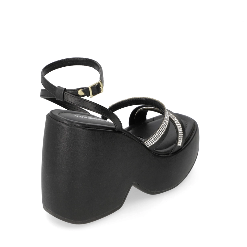 SANDALIA TACO MUJER MOLECA NEGRO - 3