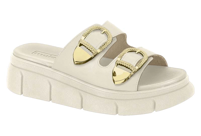 SANDALIA PLATAFORMA MUJER MOLECA BLANCO - 2