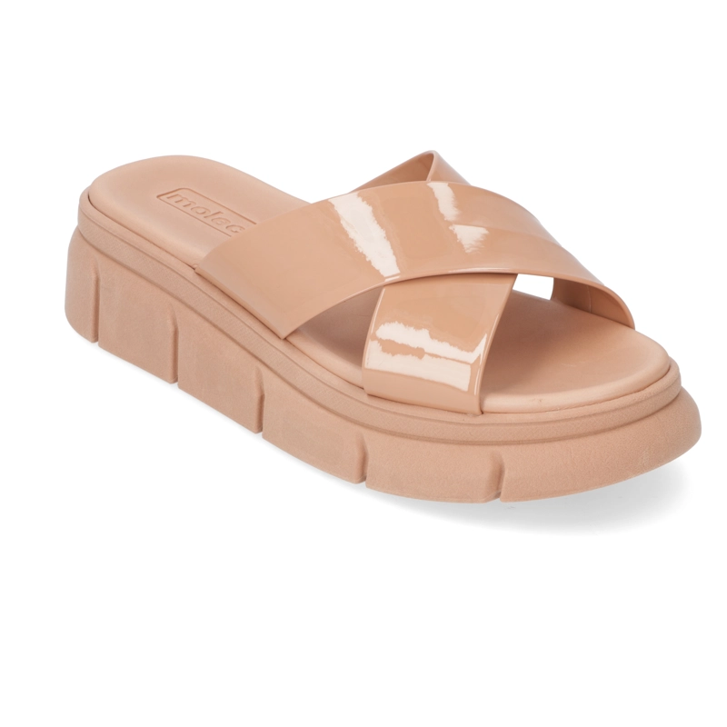 SANDALIA PLATAFORMA MUJER MOLECA BEIGE - 2
