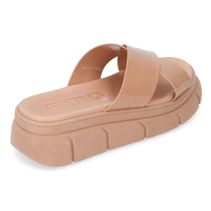 SANDALIA PLATAFORMA MUJER MOLECA BEIGE - 3