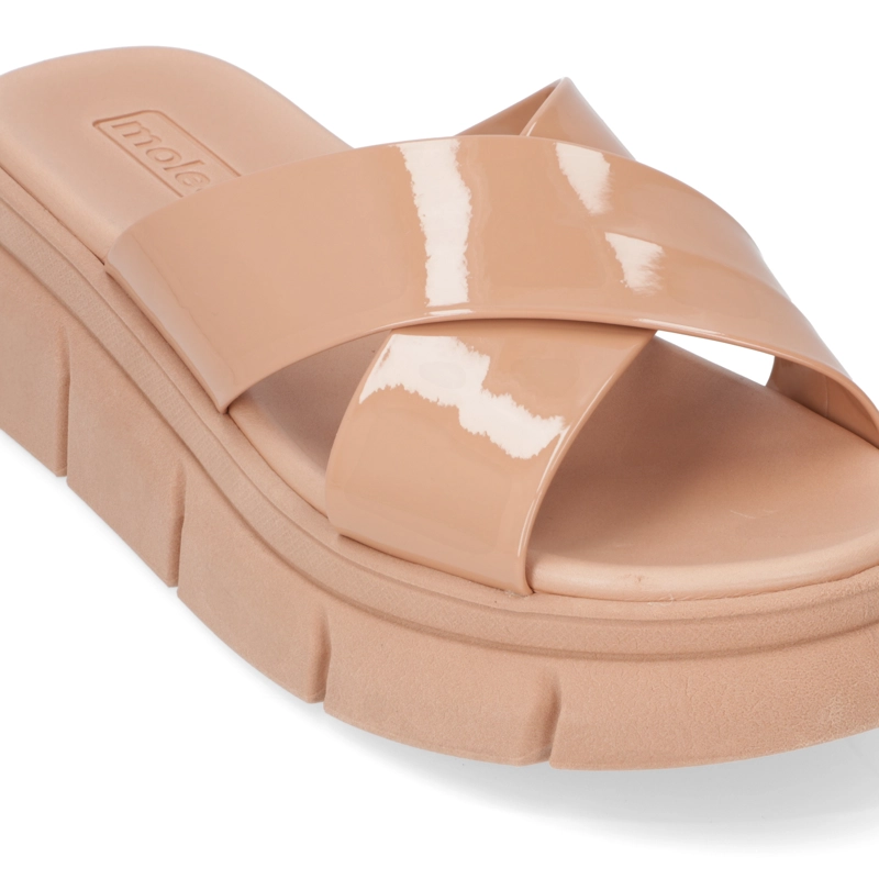 SANDALIA PLATAFORMA MUJER MOLECA BEIGE - 5