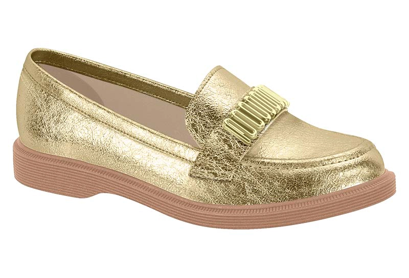 MOCASIN MOLECA METALIZADOS DORADO - 2
